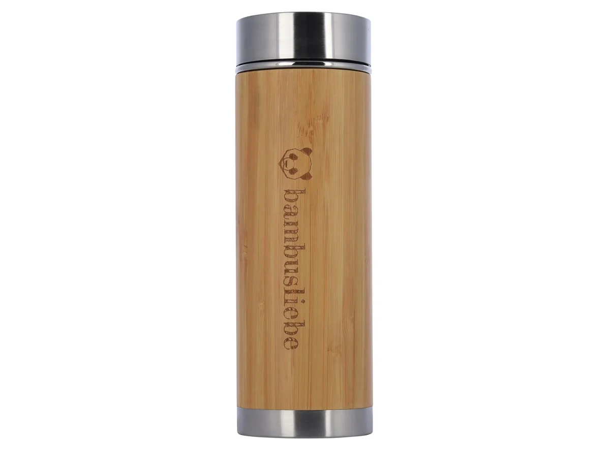 Thermosflasche Bambus 450 ml