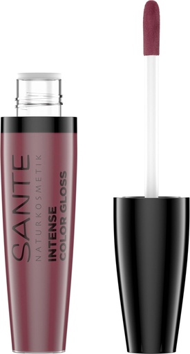[SAN_234_V3] Sante Naturkosmetik Lips Lipp Gloss Intense Color Gloss No. 03 Stubborn PLum 9 Ml