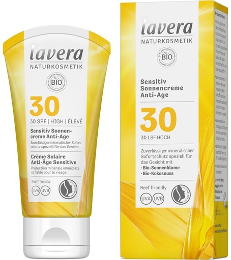 [LAV_445] Lavera Sun Sensitiv Anti-Age Sun Cream SPF 30 50 Ml